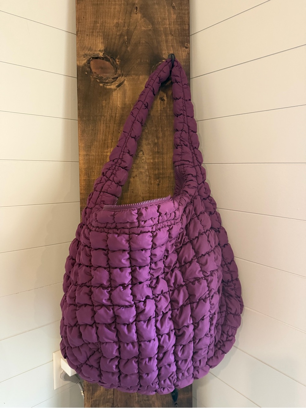 COS Quilted Oversized Shoulder Bag Purple